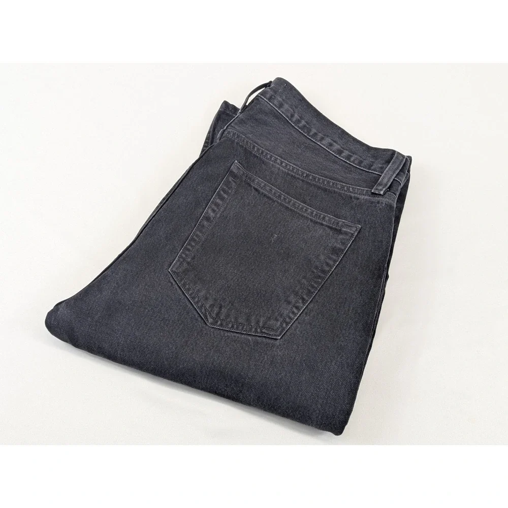 Agolde High Rise Stovepipe Jeans Womens 33 Black‎ Straight Leg 34x31 Designer